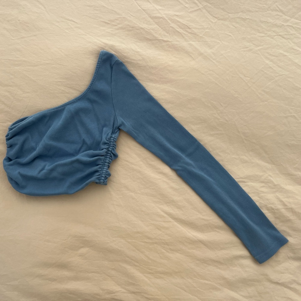 Zara Blue one shoulder top